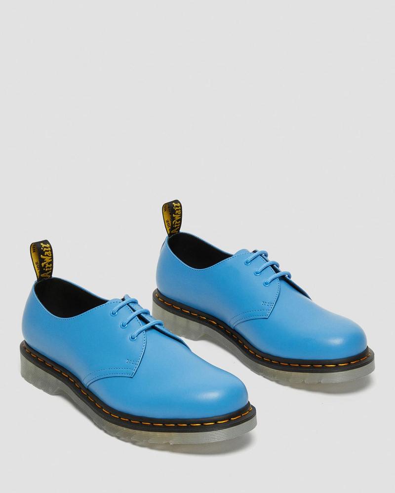 Women's Dr Martens 1461 Iced Smooth Leather Oxfords Shoes Blue | AU 349WNB